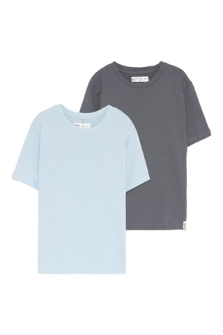 2 t-shirt - Celeste e antracite