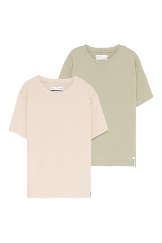 2 t-shirt - Rosa antico e kaki