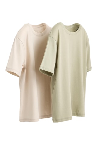 2 t-shirt - Rosa antico e kaki