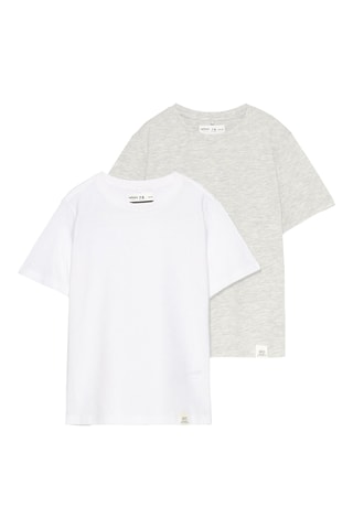2 t-shirt - Bianco e grigio melange