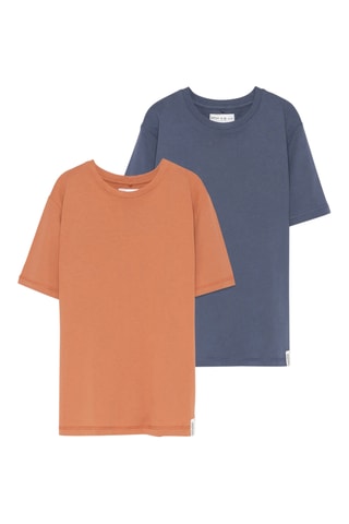 2 t-shirt - Navy e cammello