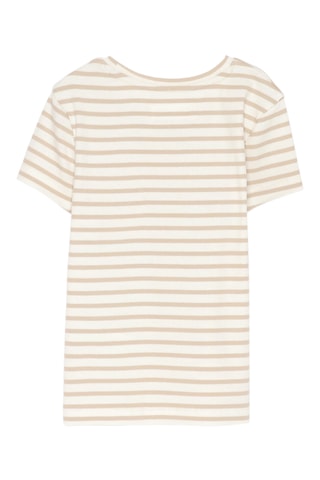 T-shirt - Bianco e marrone chiaro