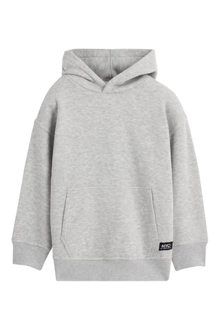 Felpa con cappuccio - Grigio chiaro melange