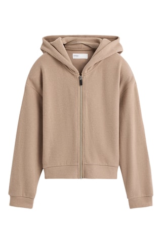 Felpa con cappuccio - Beige