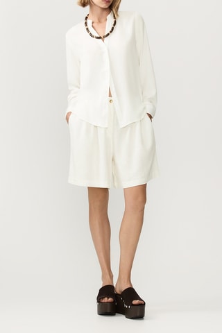 Shorts in lino - Bianco