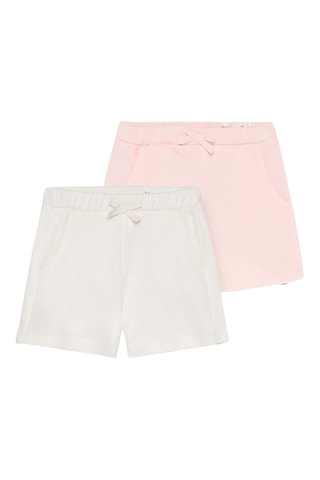 2 shorts - Bianco e rosa cipria