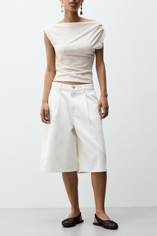 Shorts in jeans - Bianco