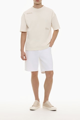 Bermuda slim in jeans - Bianco