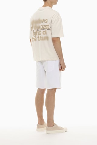 Bermuda slim in jeans - Bianco