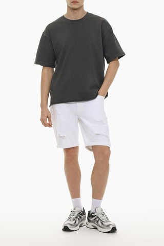 Bermuda skinny in jeans - Bianco