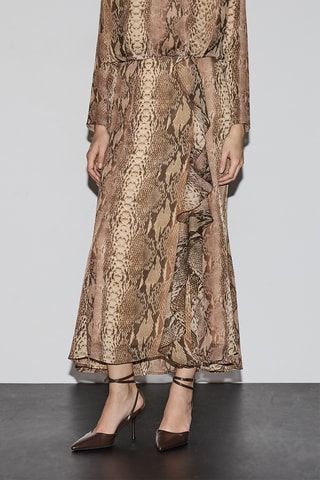 Gonna lunga - Marrone e beige