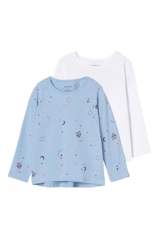 2 t-shirt - Bianco e celeste