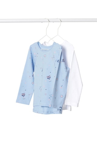 2 t-shirt - Bianco e celeste