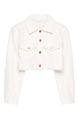Giacca corta in jeans - Bianco