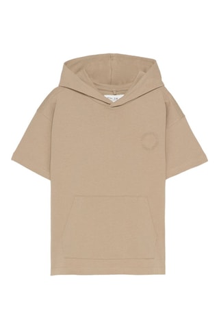 T-shirt con cappuccio - Marrone chiaro
