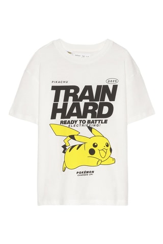 T-shirt Pikachu Pokémon - Bianco e giallo