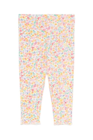 2 leggings - Corallo e bianco