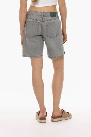 Short en jean - Gris