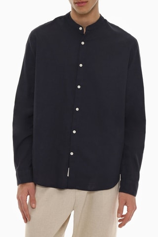Chemise en lin - Bleu marine