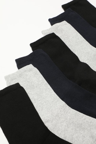 7 paia di calze - Nero, grigio chiaro melange e navy