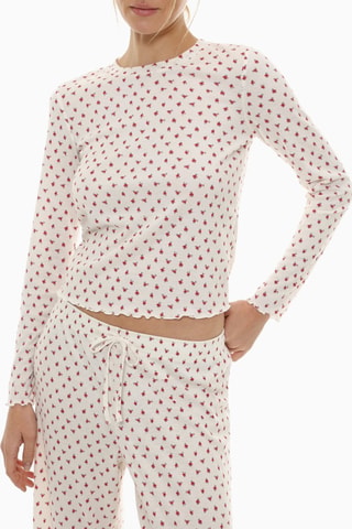 T-shirt pigiama - Bianco e rosso