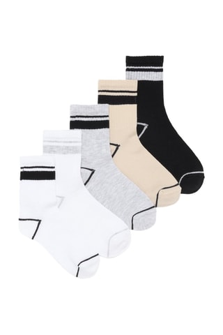 5 paia di calze - Bianco e nero