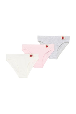 3 slip - Bianco e rosa
