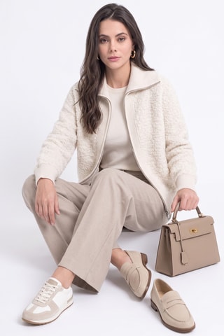 Cardigan in lana - Beige