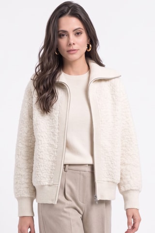 Cardigan in lana - Beige