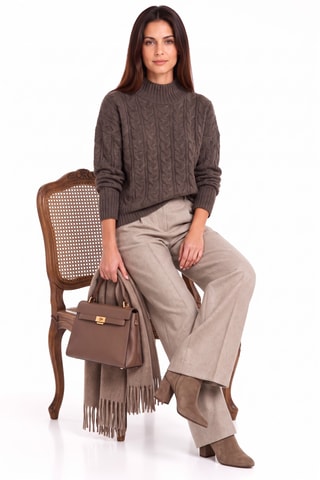 Maglia in lana - Marrone chiaro