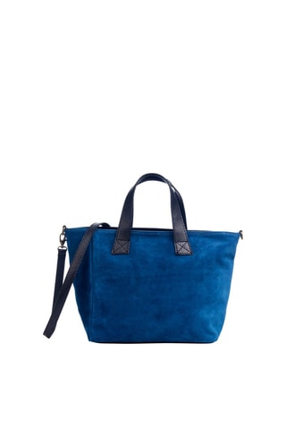Nubuck Handtas - Blauw