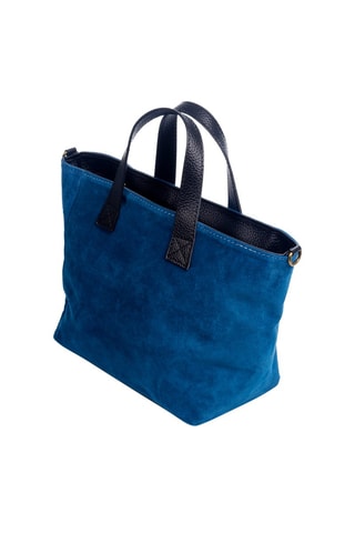 Nubuck Handtas - Blauw
