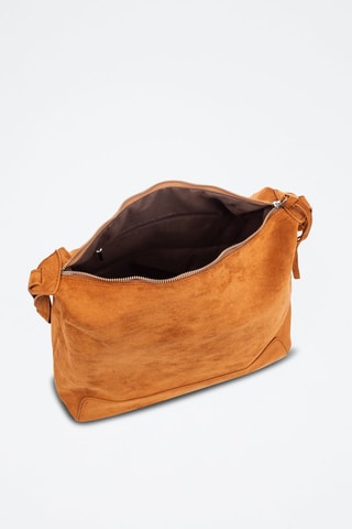 Nubuck Schoudertas Atella - Bruin - Bruin