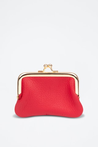 Leren Portemonnee - Rood en goudkleurig