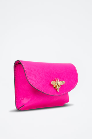 Leren Clutch - Fuchsia