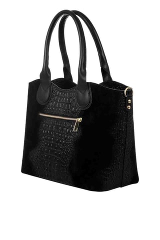 Leren Shopper - Zwart