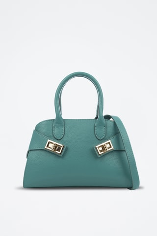 Leren Handtas Bernalda - Turquoise