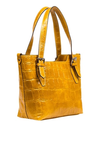 Leren Handtas Geel - Camel