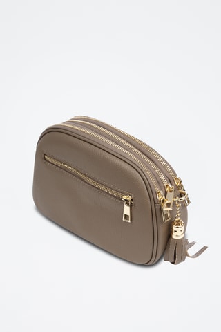 Leren Schoudertas Aliminusa - Taupe