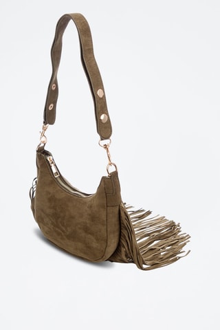 Nubuck Schoudertas Ateleta - Bruin - Groen