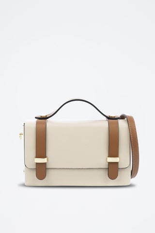 Leren Schoudertas - Beige