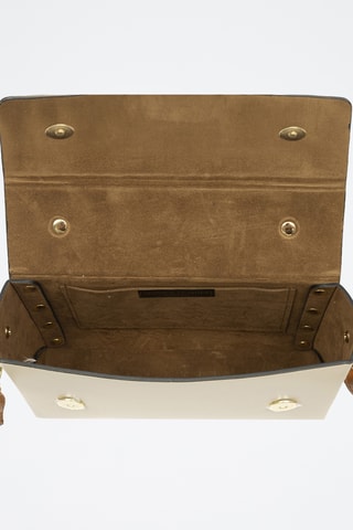 Leren Schoudertas - Beige