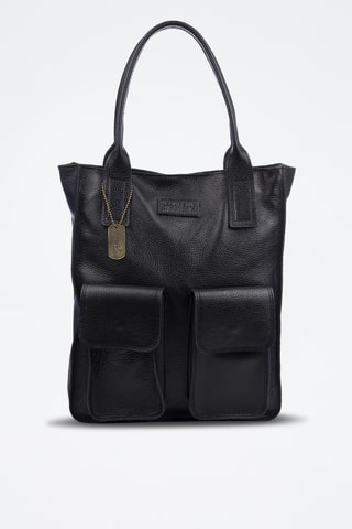 Leren Shopper - Zwart
