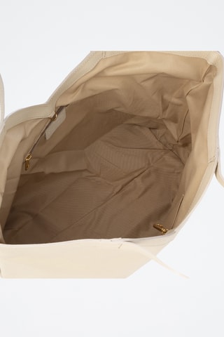Leren Shopper - Beige
