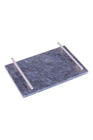 Bandeja de mármol con asas - 30 x 20 cm