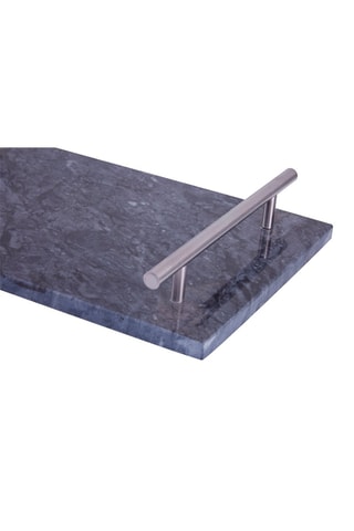 Bandeja de mármol con asas - 30 x 20 cm