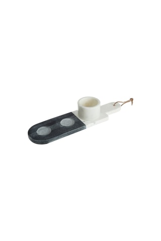 3 boles de presentación de gres con bandeja Condiment - 38 x 10 x 7 cm