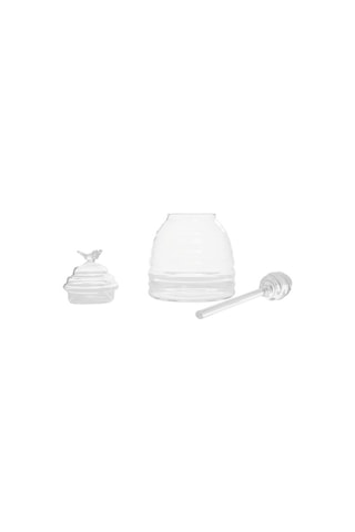 Barattolo per miele con cucchiaio in vetro - 400 ml