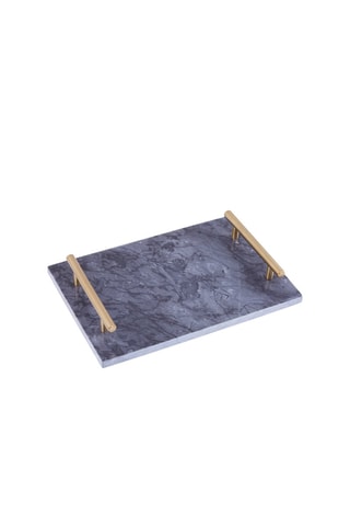 Bandeja de mármol con asas - 30 x 20 cm