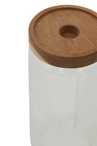 Barattolo in vetro con coperchio in acacia Freska 1l
